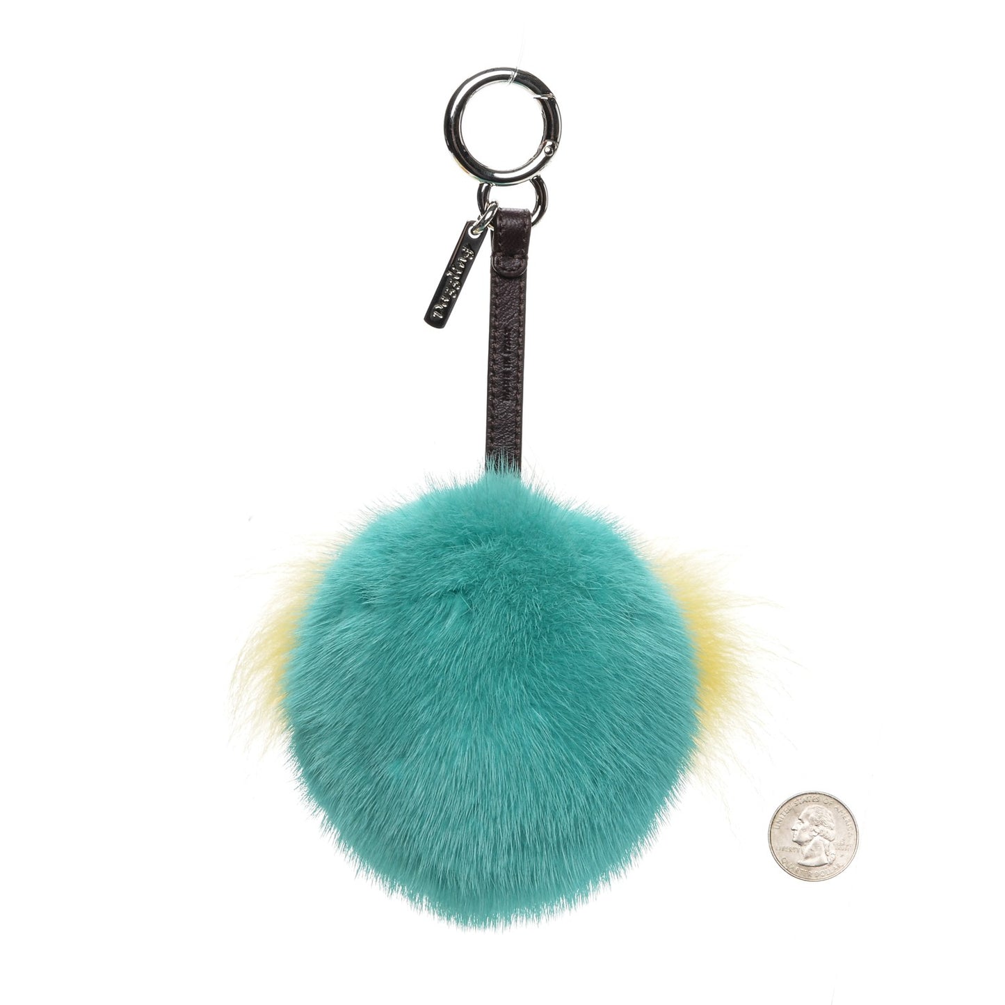 Shiny Nappa Mink Fox Fur Crystal QuTweet Dazzling Bag Bug Charm Bordeaux Seashell Multicolor