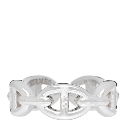 Hermes Sterling Silver PM Chaine d'Ancre Enchainee Band Ring 52 6 1 of 4