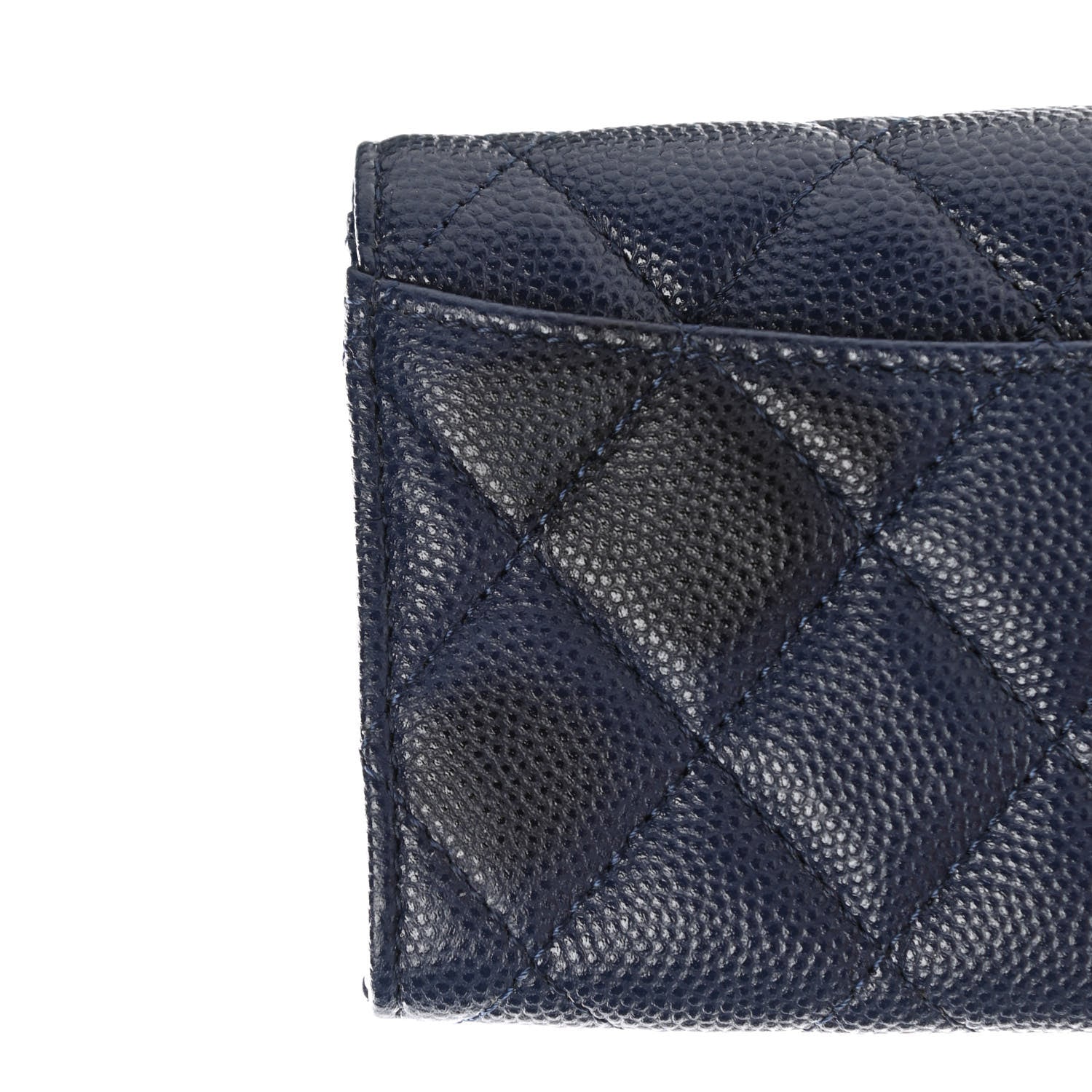 Chanel Caviar Quilted Flap Card Holder Wallet Navy 11 of 12