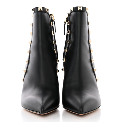 Valentino Garavani Smooth Calfskin Rockstud 85mm Ankle Boots 37 Black 2 of 20