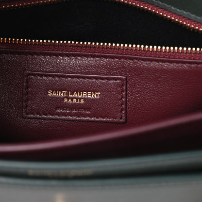 Saint Laurent Smooth Calfskin Monogram Cassandra Clasp Bag Dark Green 6 of 15