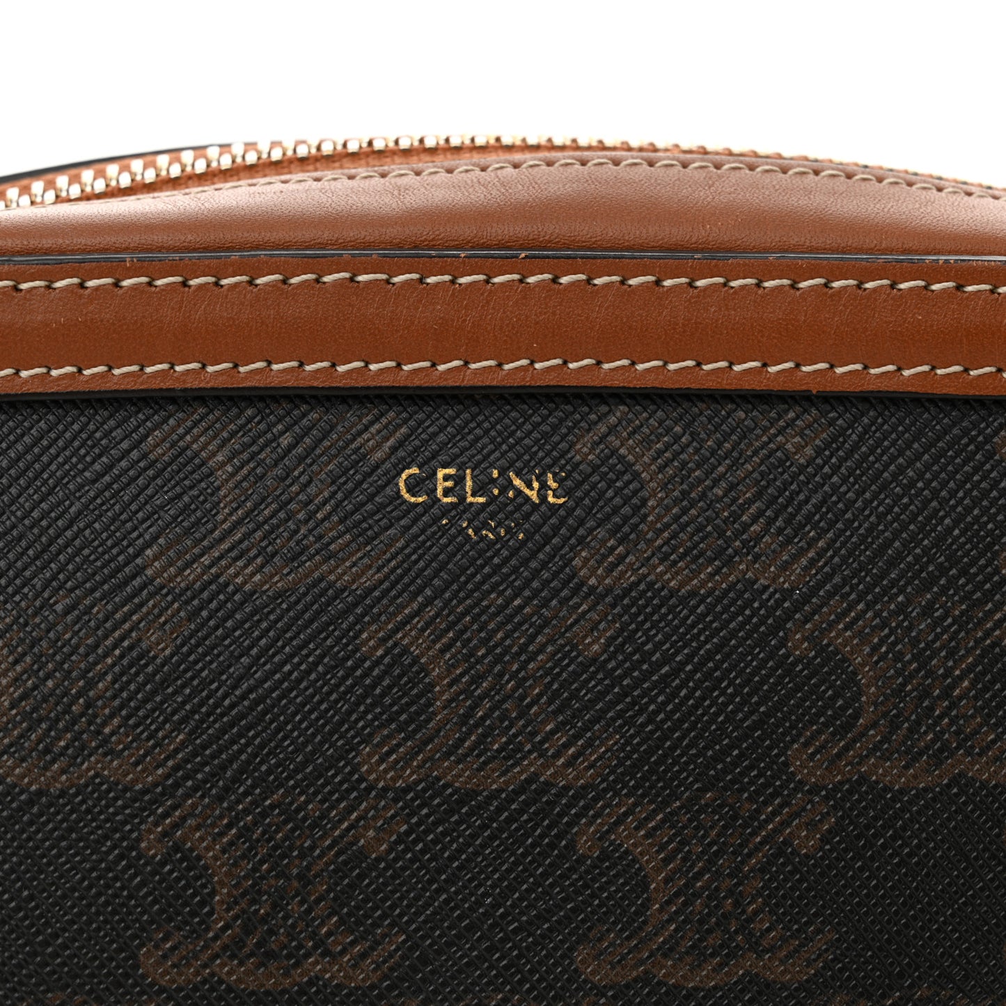 Triomphe Canvas Small Camera Bag Tan