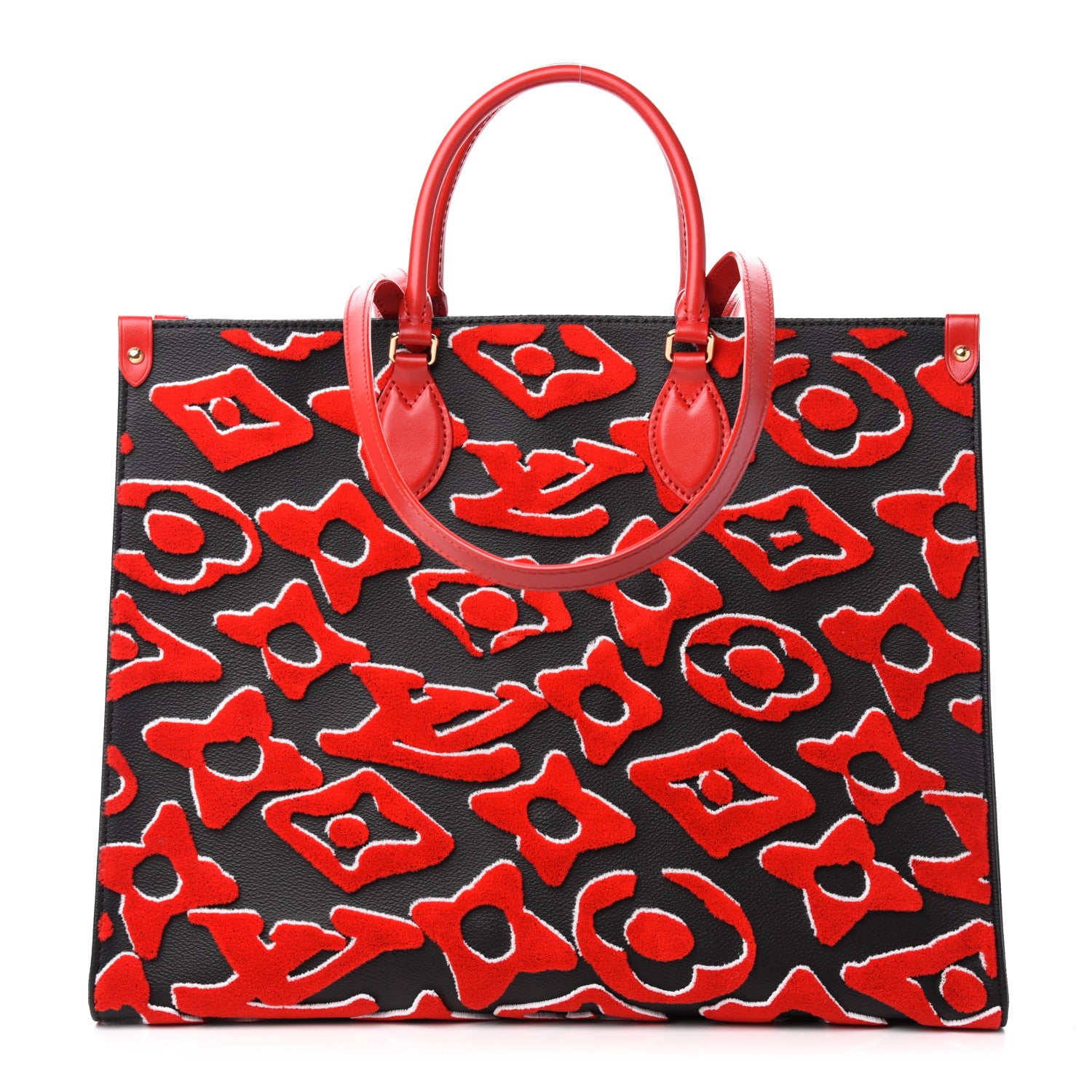 Louis Vuitton X UF Tufted Monogram Onthego GM Black Red 1 of 11