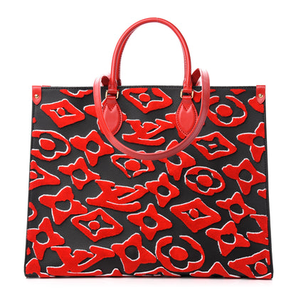 Louis Vuitton X UF Tufted Monogram Onthego GM Black Red 1 of 11