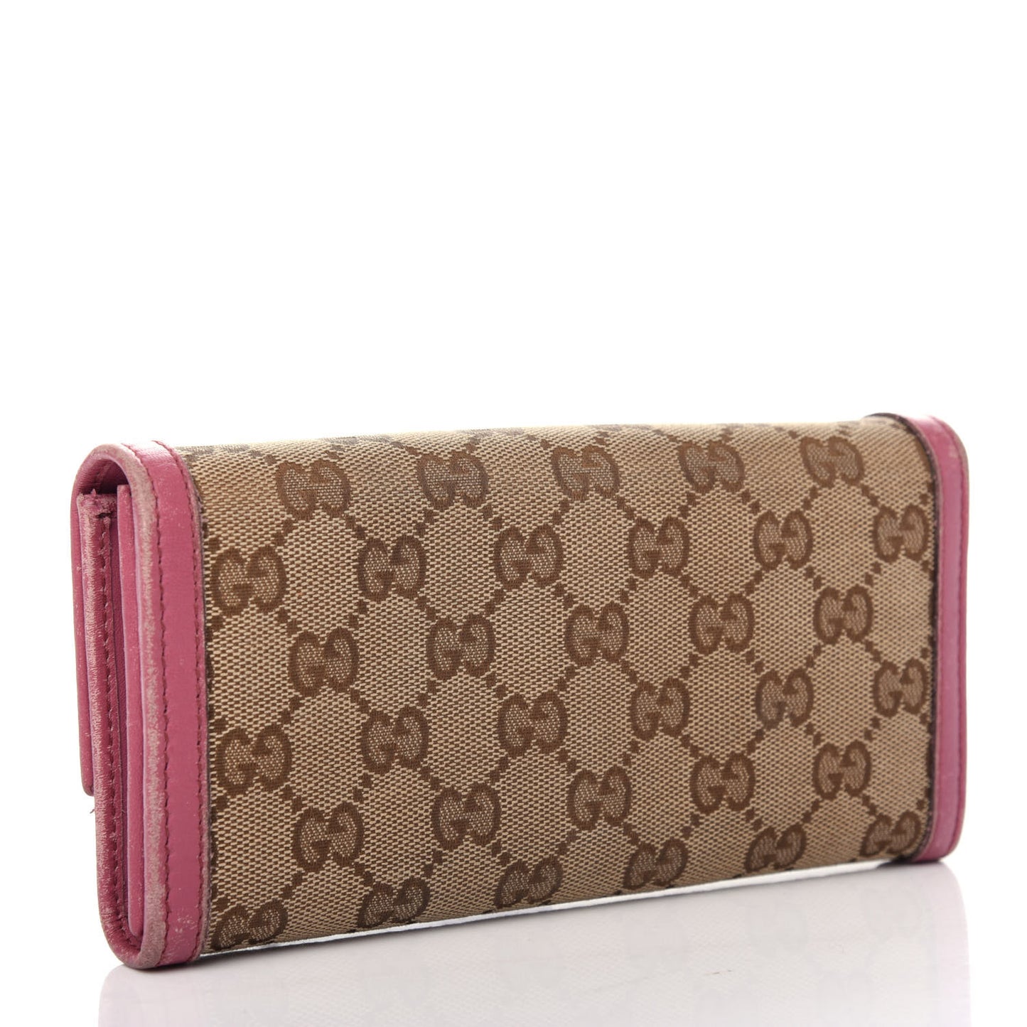 Monogram Margaux Calfskin Sukey Continental Wallet Beige Ebony Vintage Rose