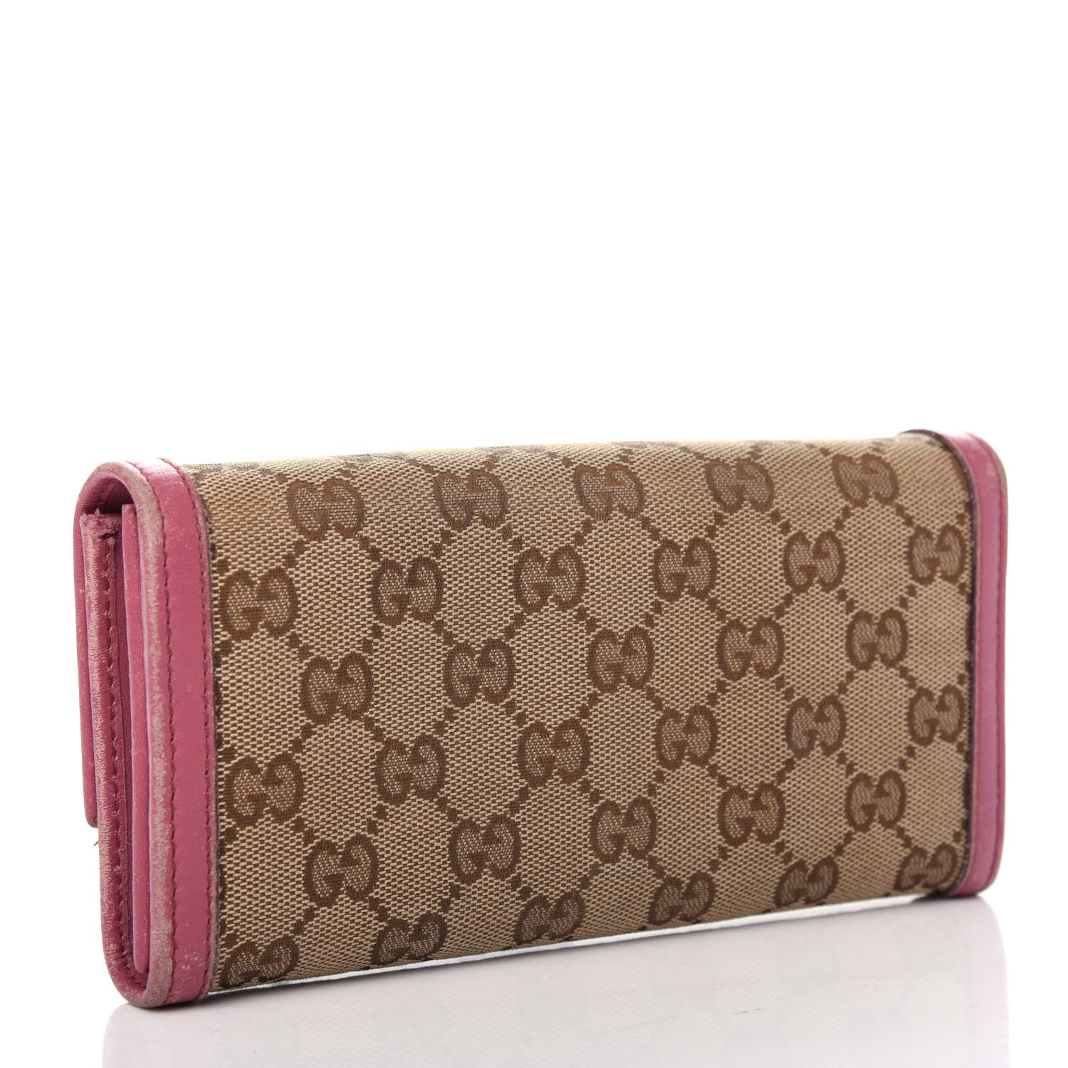 Gucci Monogram Margaux Calfskin Sukey Continental Wallet Beige Ebony Vintage Rose 3 of 7