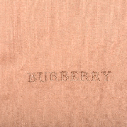 Burberry Cashmere Embroidered Fringe Scarf Camel 4 of 6