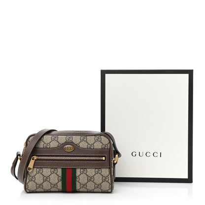 Gucci GG Supreme Monogram Web Mini Ophidia Shoulder Bag Brown 11 of 11