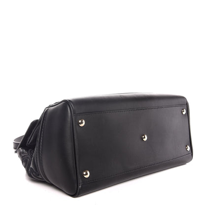 Versace Calfskin Embroidered Large Baroque Palazzo Empire Bag Black 6 of 9