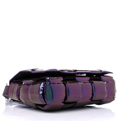Bottega Veneta Glossy Nail Polish Nappa Maxi Intreccio Padded Cassette Crossbody Bag Holographic 4 of 8