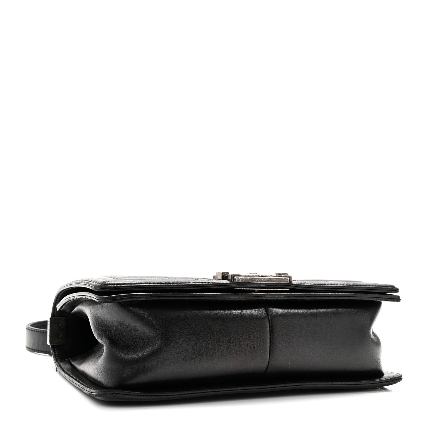 Lambskin Quilted Medium Boy Flap Black