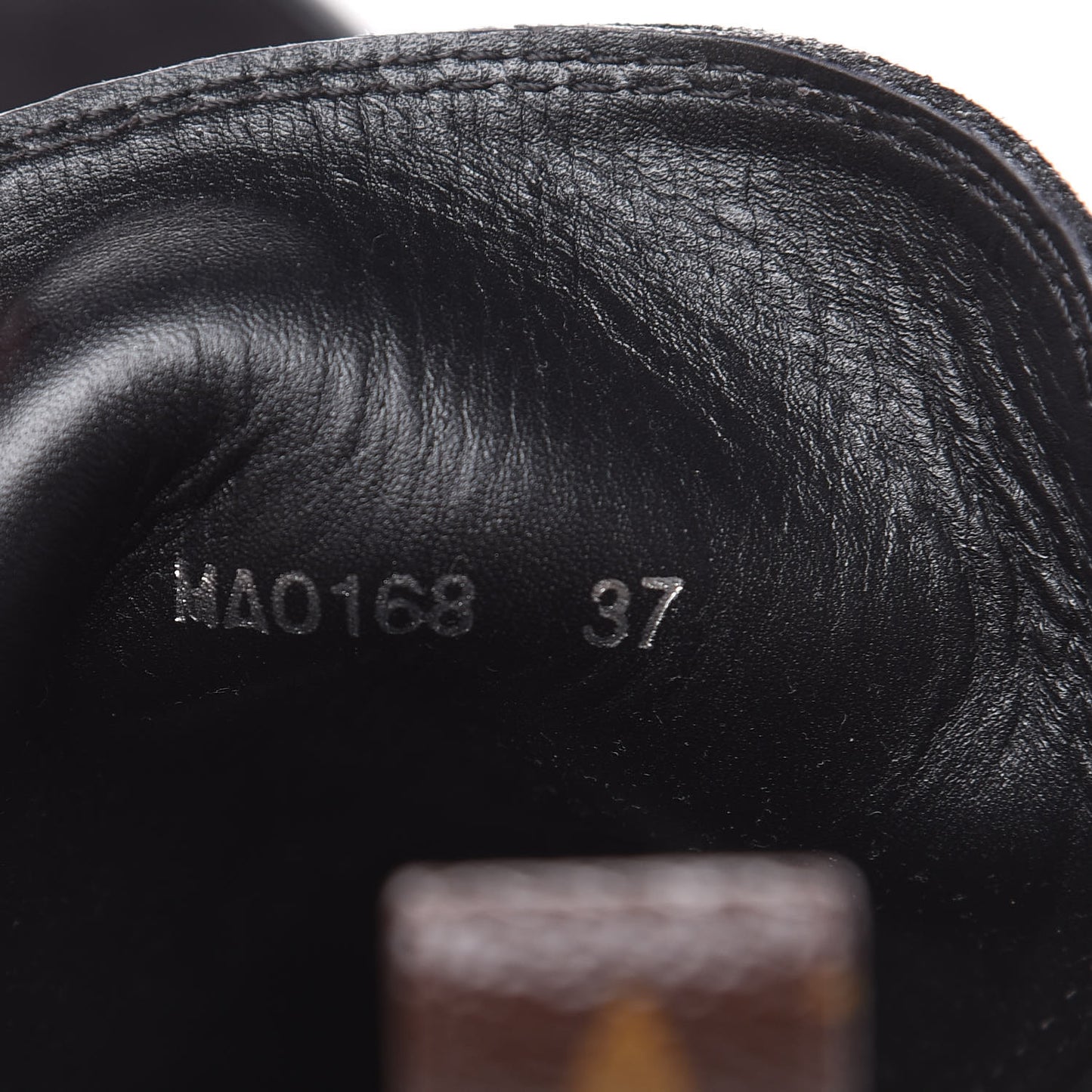 Suede Calfskin Monogram LV Black Heart Laureate Platform Desert Boots 37 Black