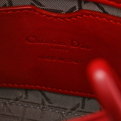 Christian Dior Ultra Matte Calfskin Cannage Micro Lady Dior Red 6 of 10