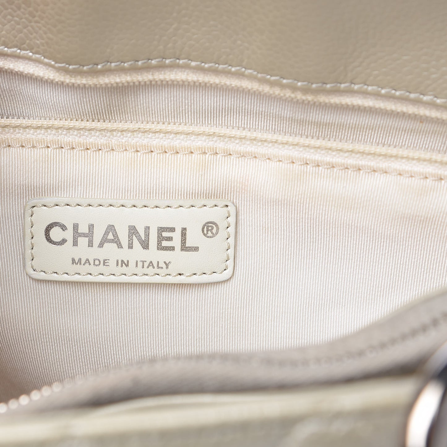 Caviar Quilted Grand Shopping Tote GST Pearl