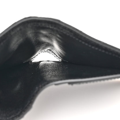 Saint Laurent Grain De Poudre Matelasse Chevron Monogram Compact Wallet Black 6 of 9