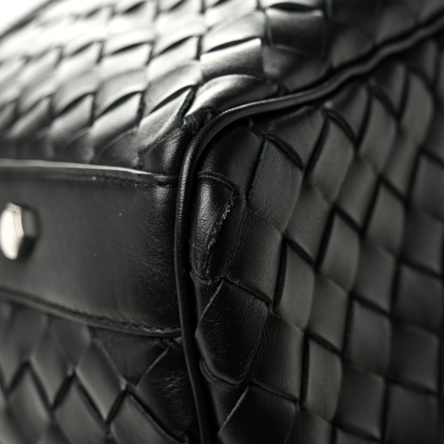 Nappa Intrecciato Duffle Bag Black