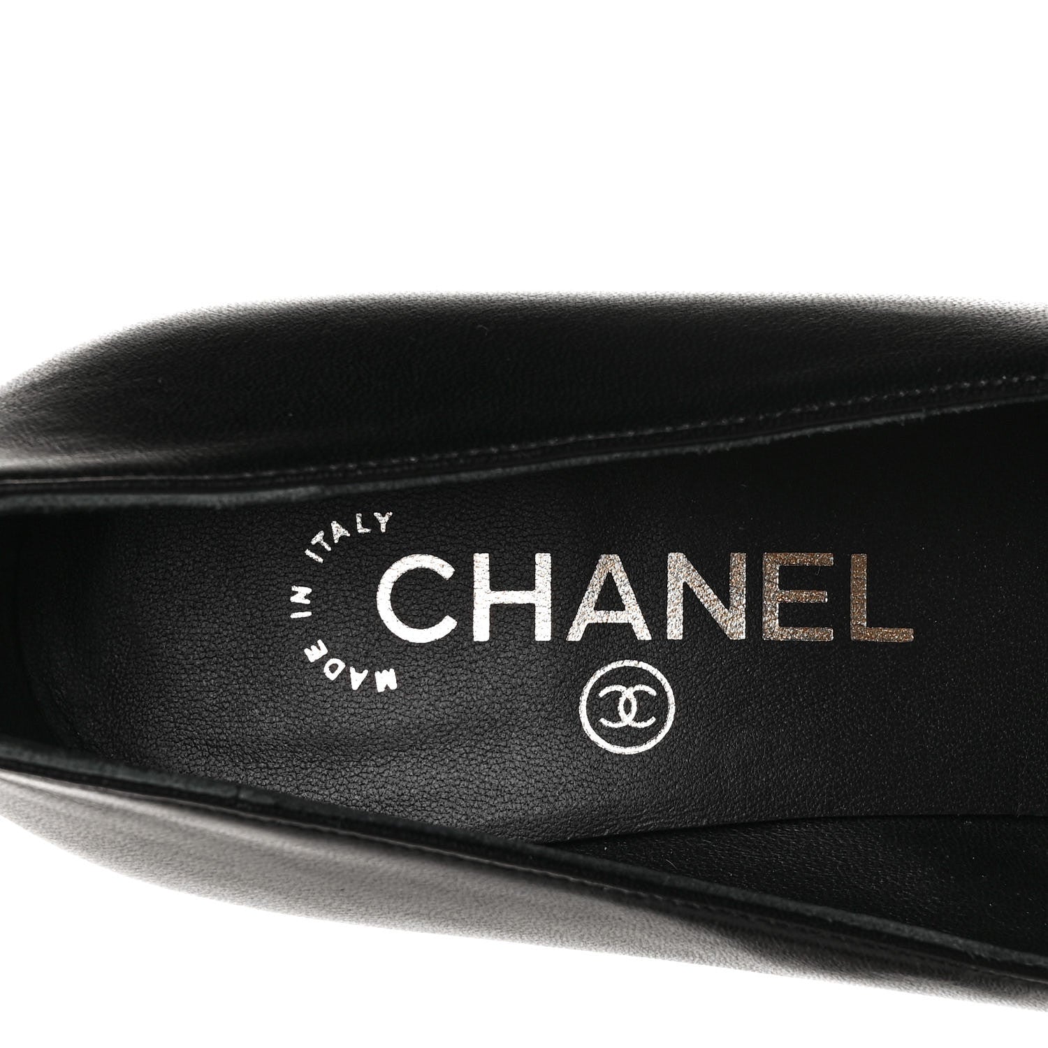 Chanel Lambskin Grosgrain Cap Toe Pearl Pumps 38.5 Black 9 of 11