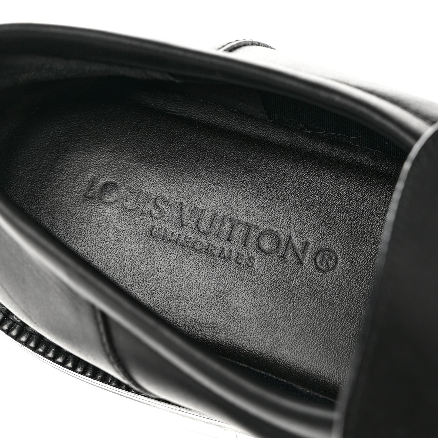 Calfskin Oversized Chain Academy Loafers 39.5 Black