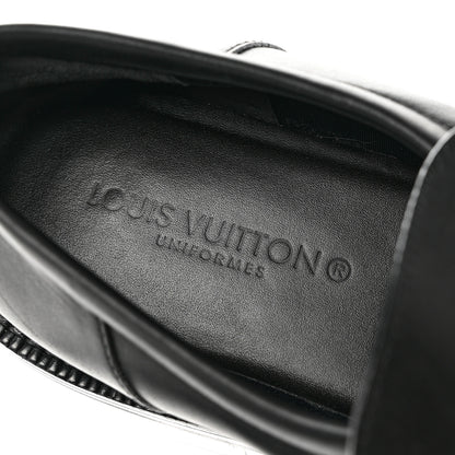 Louis Vuitton Calfskin Oversized Chain Academy Loafers 39.5 Black 7 of 8