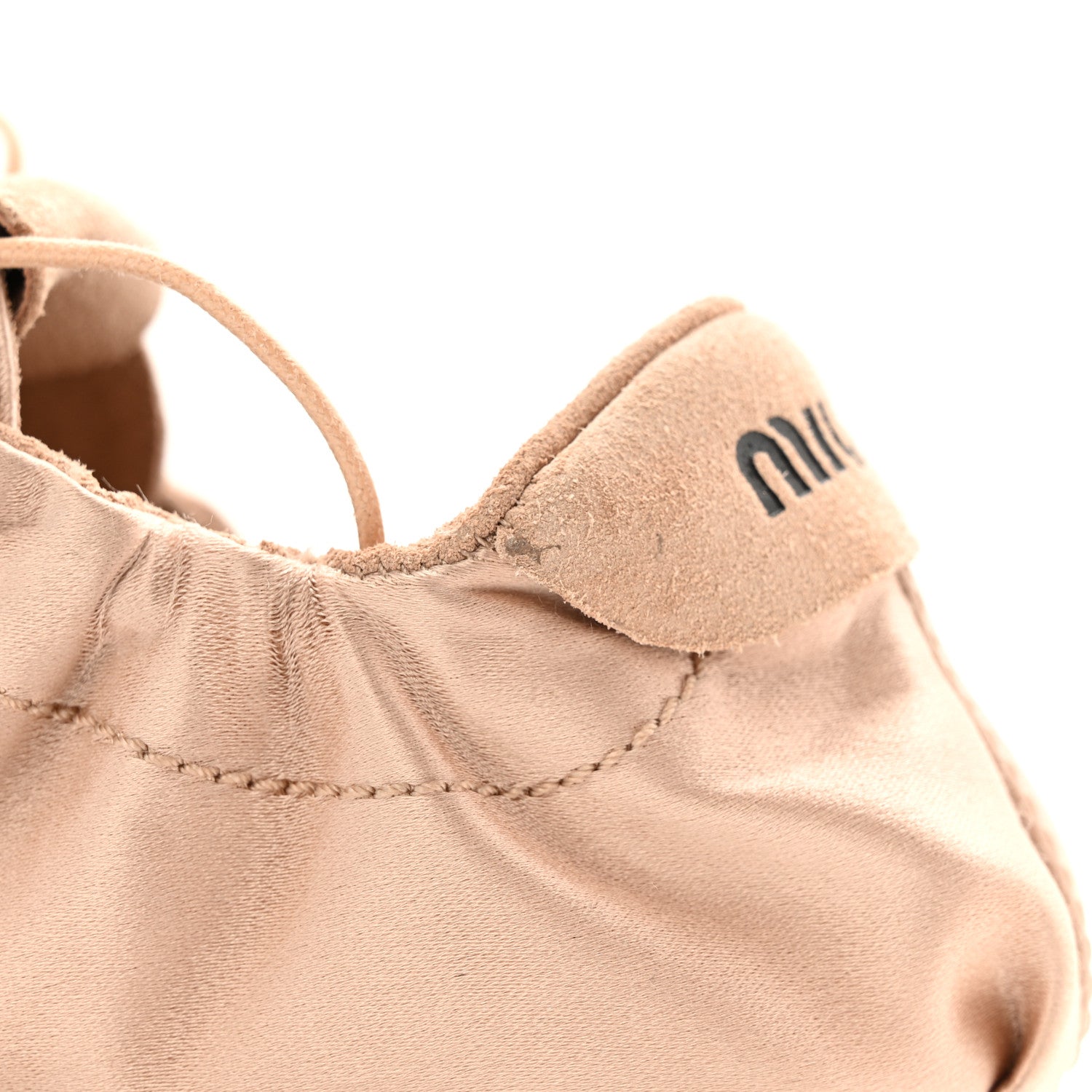 Miu Miu Satin Womens Plume Sneakers 37 Cipria 10 of 11