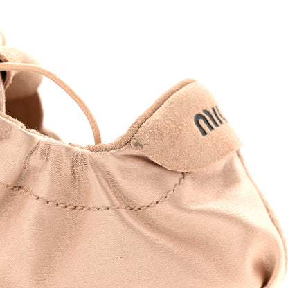 Miu Miu Satin Womens Plume Sneakers 37 Cipria 10 of 11