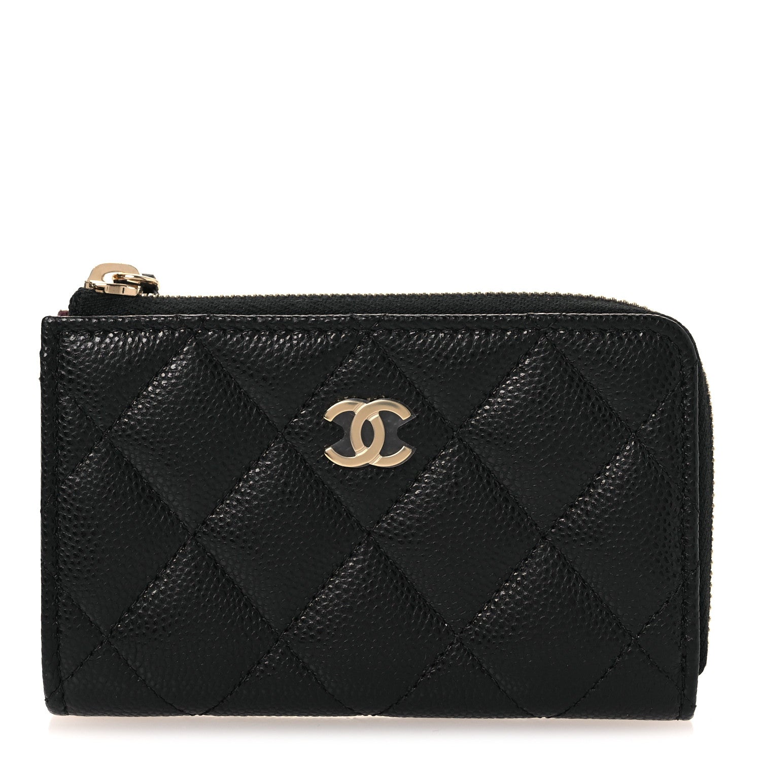 Chanel Caviar Quilted Zipped Key Holder Case Black 1 of 11