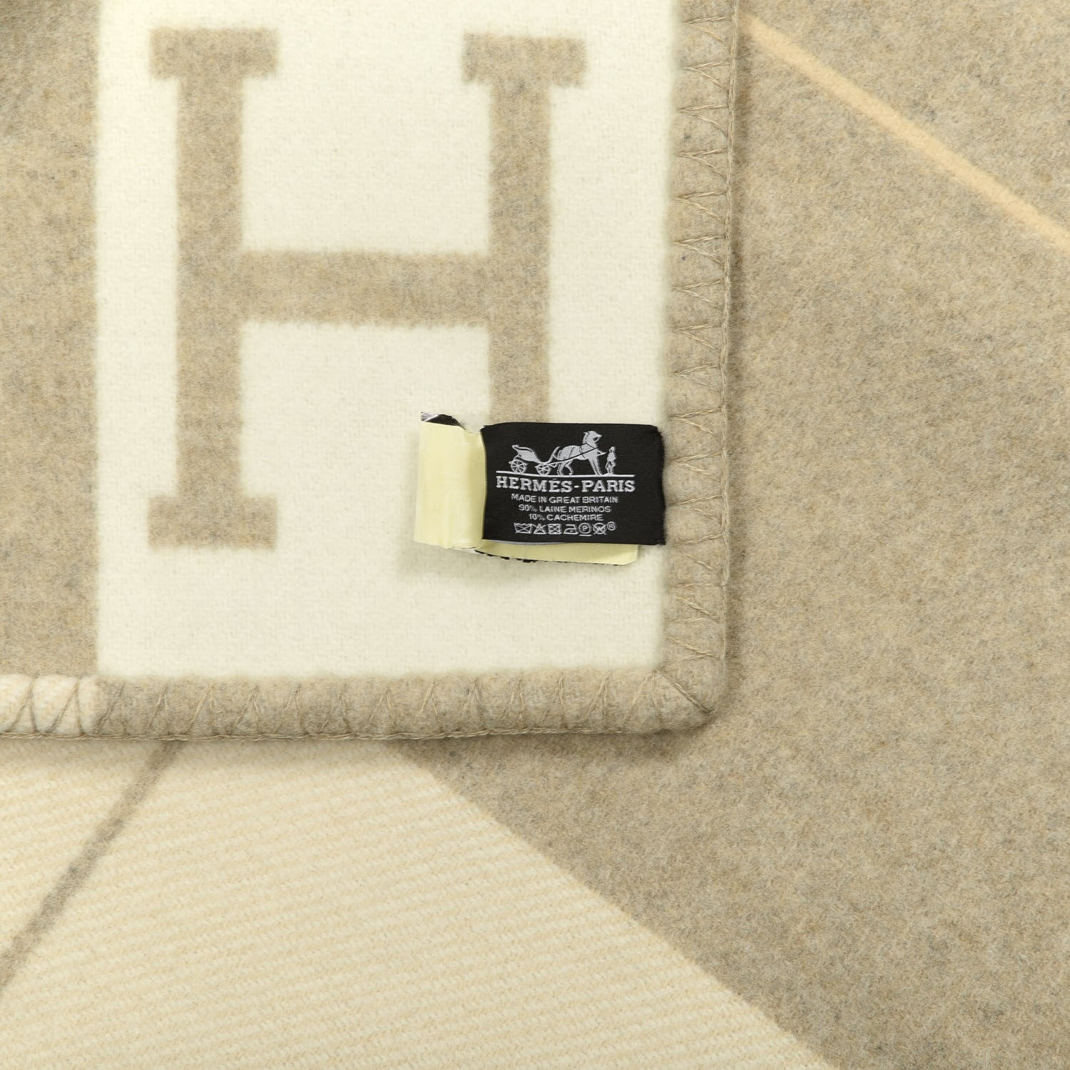 Hermes Wool Cashmere Avalon III Blanket Coco Camomille 2 of 2