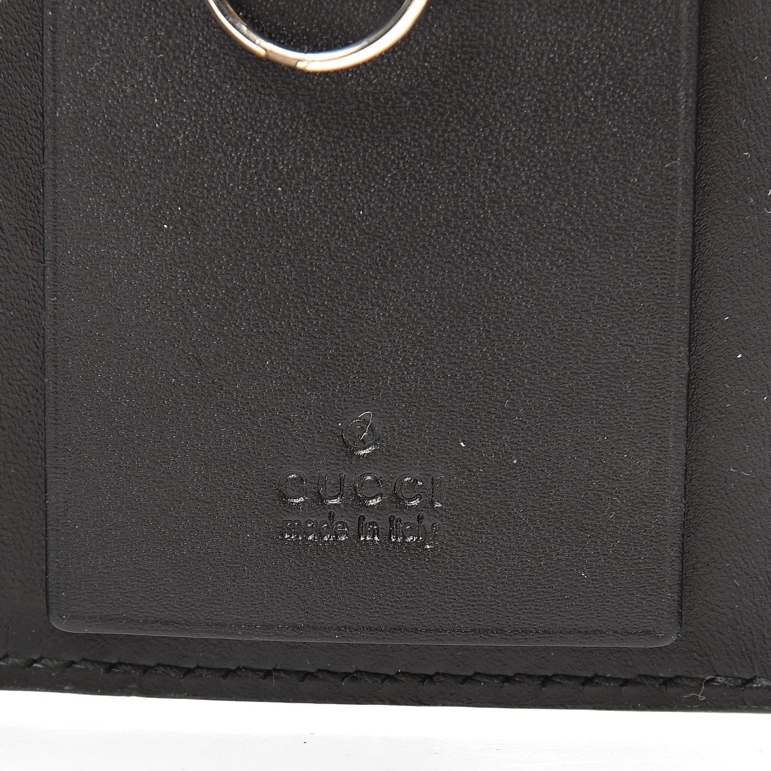 Gucci Guccissima Icon Signature 6 Key Holder Case Black 6 of 11