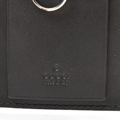 Gucci Guccissima Icon Signature 6 Key Holder Case Black 6 of 11