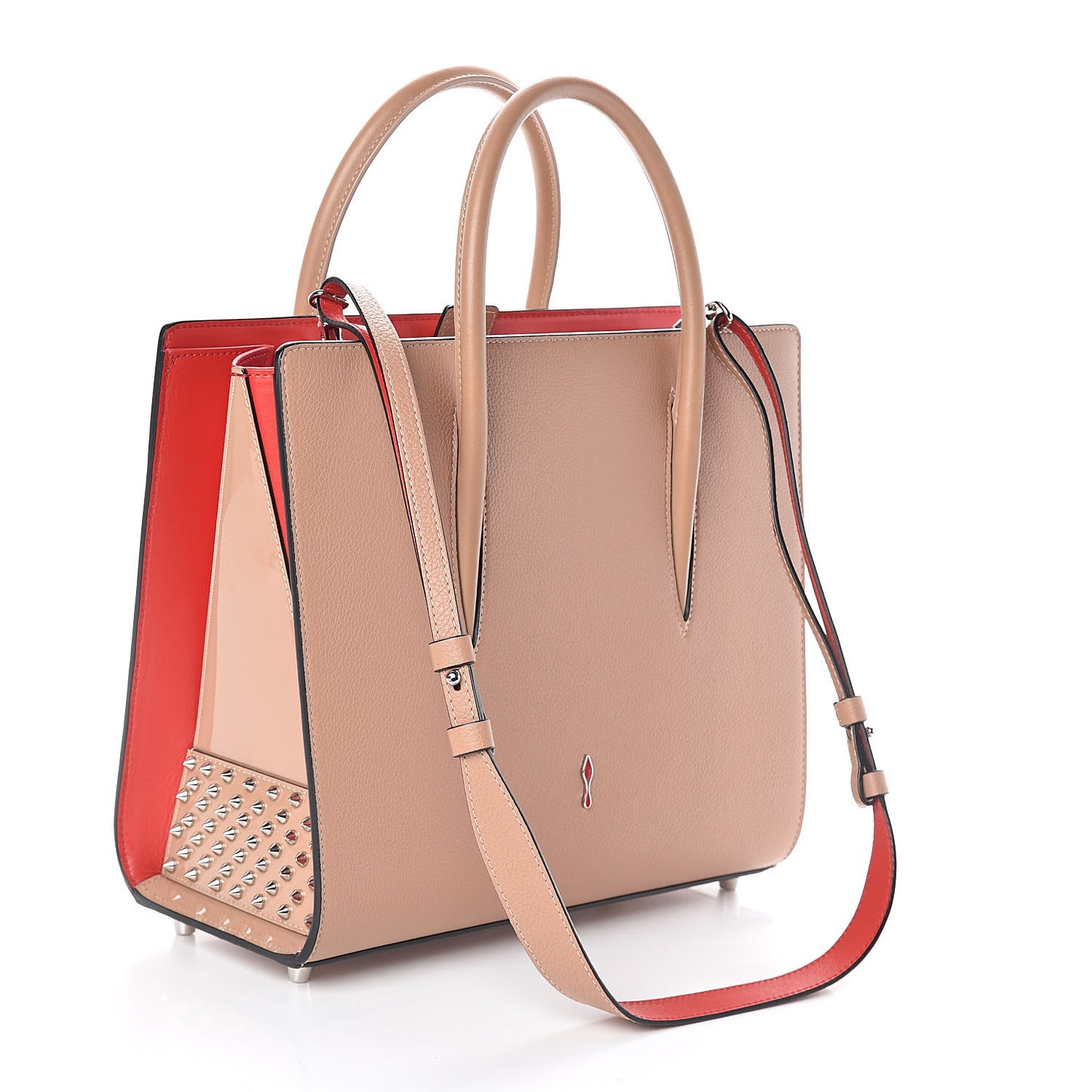 Calfskin Spikes Loubinthesky Medium Paloma Nude Multimetal