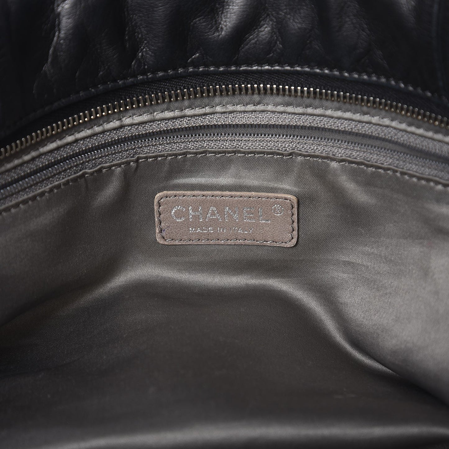 Lambskin Quilted East West Sharpei Tote Black