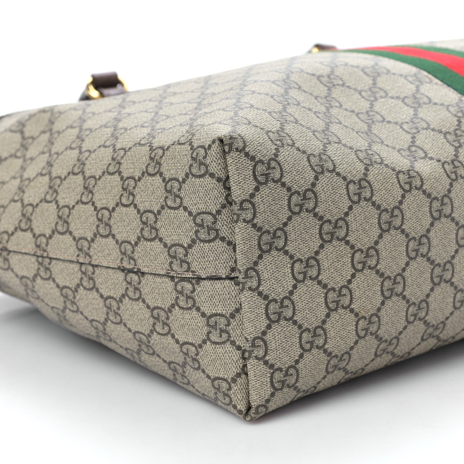 Gucci GG Supreme Monogram Medium Ophidia Shopping Tote Brown 8 of 9
