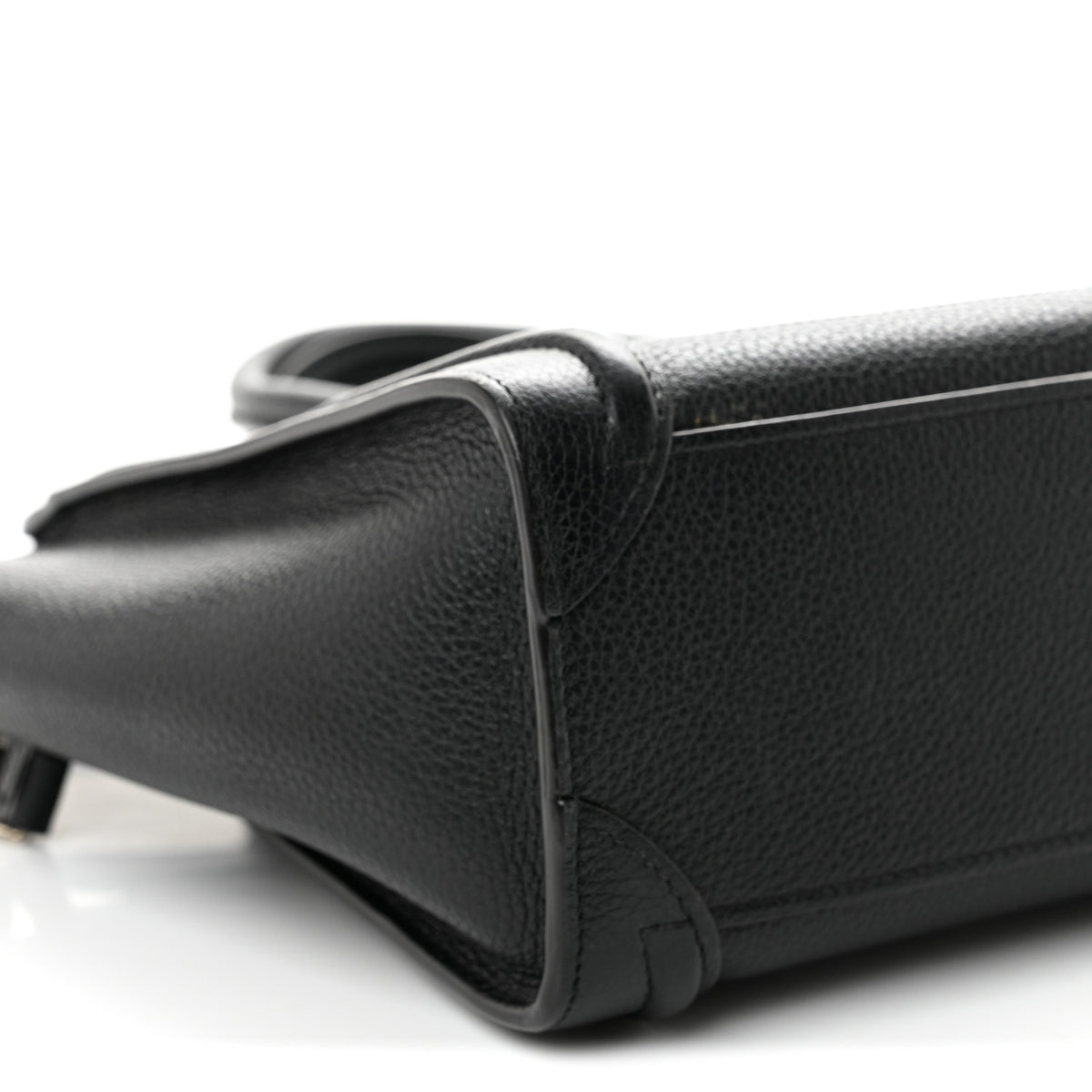 Celine Drummed Calfskin Nano Luggage Black 9 of 10