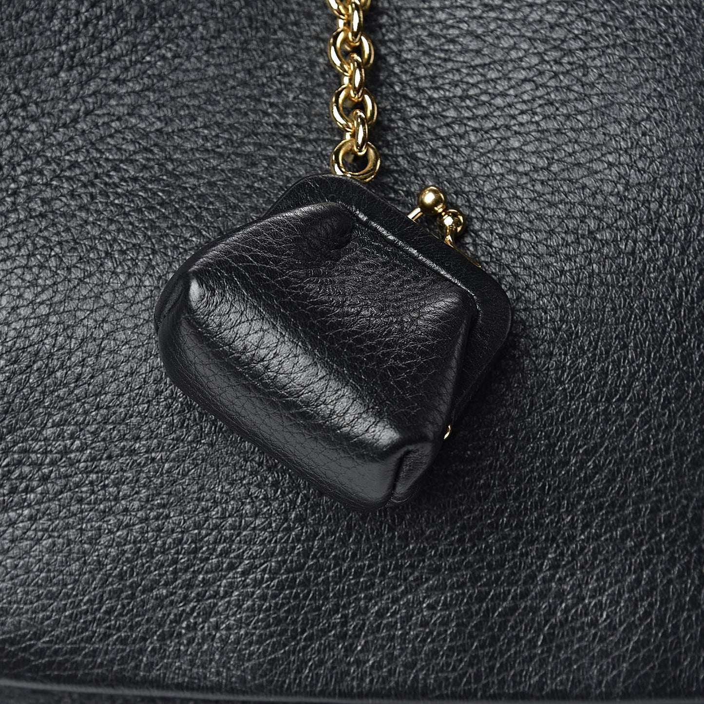 Grained Deerskin Large Miss Sicily Satchel Black