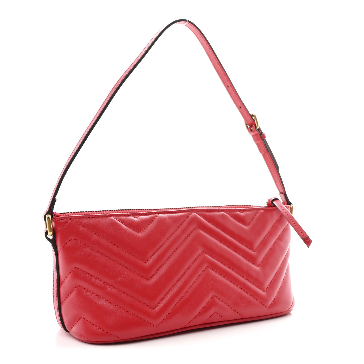 Calfskin Matelasse Chevron GG Marmont Sling Shoulder Bag Rosso