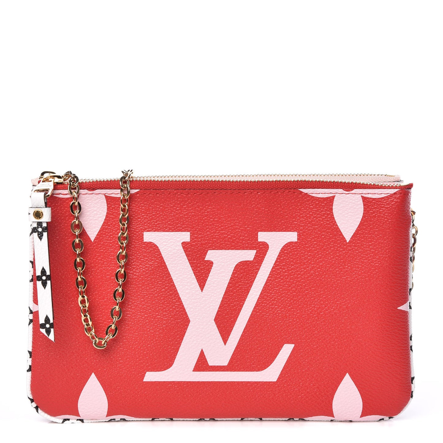 Monogram Giant Double Zip Pochette Rouge
