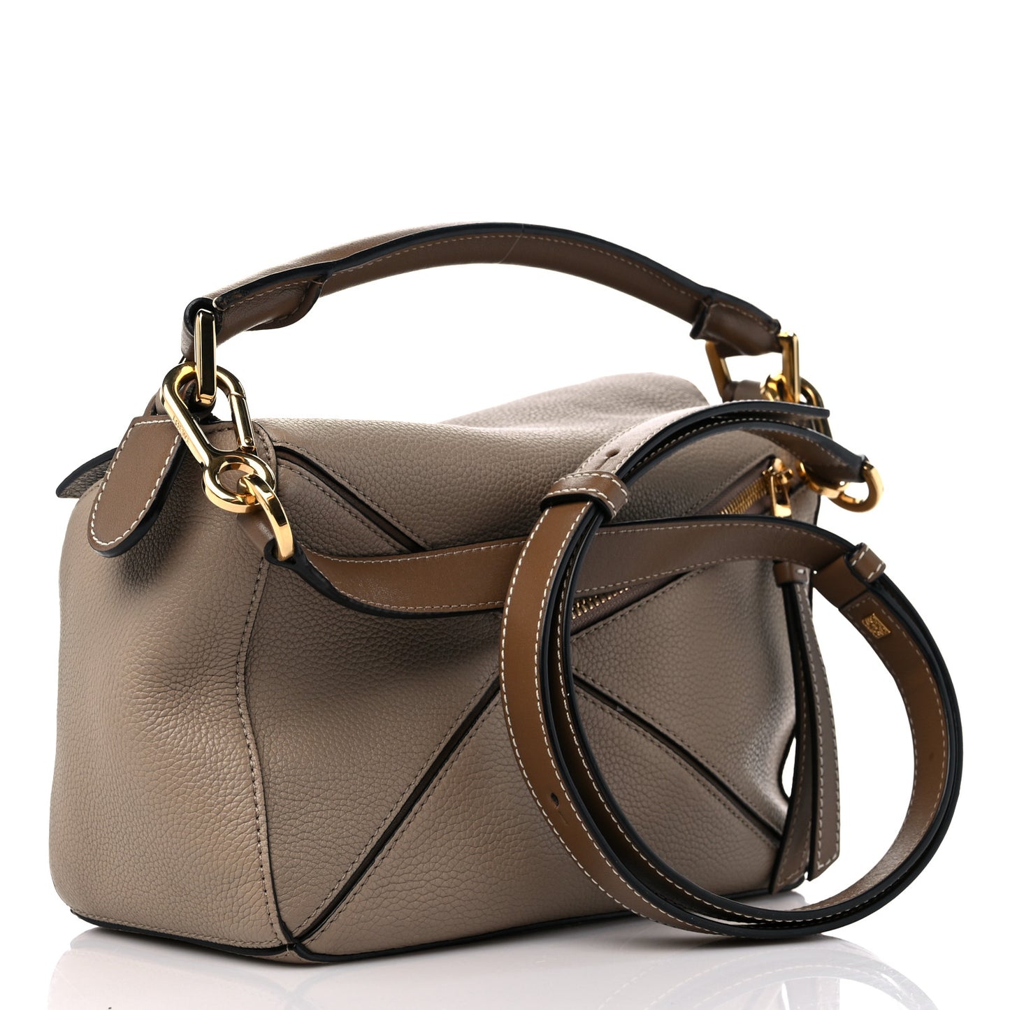 Grained Calfskin Small Puzzle Bag Sand Mink