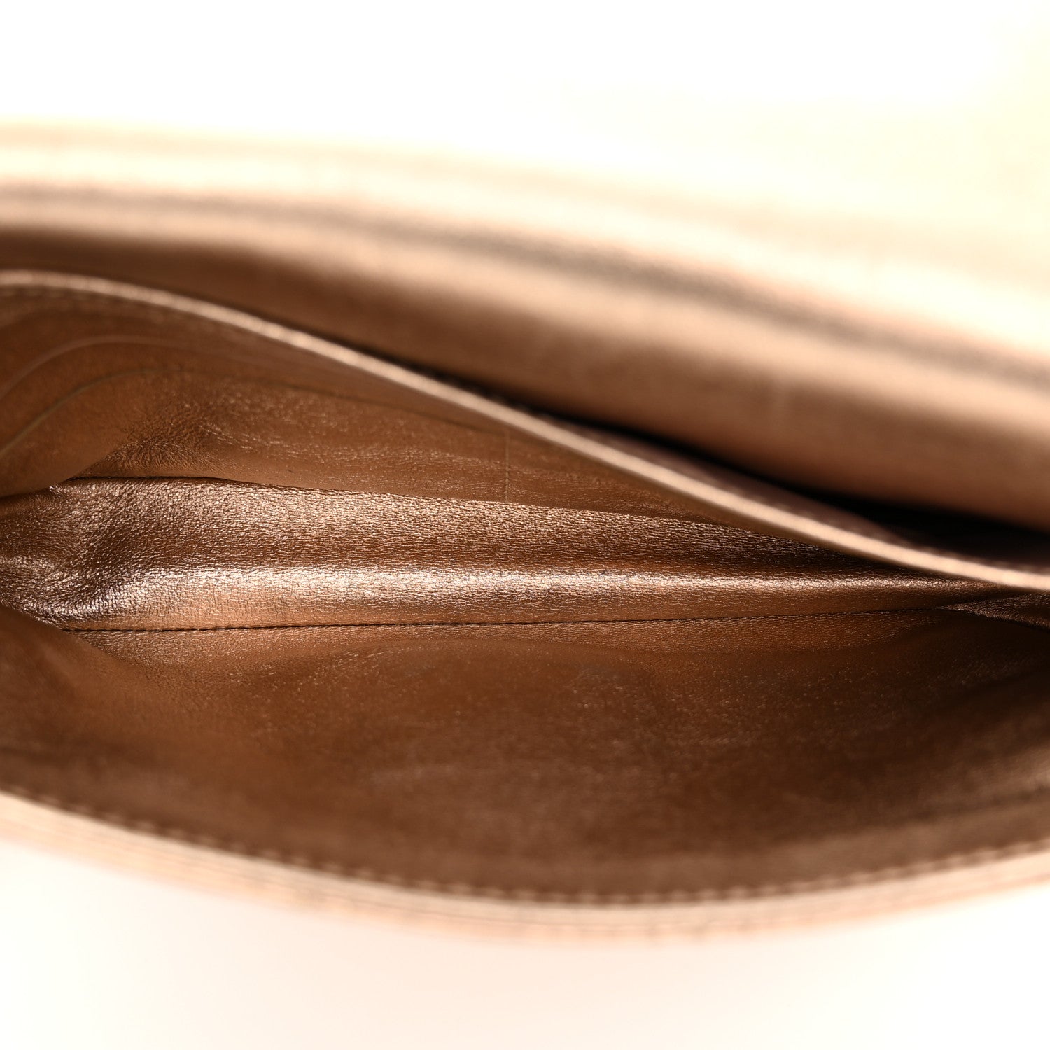 Christian Dior Metallic Lambskin Cannage Wallet on Chain Gold 5 of 10