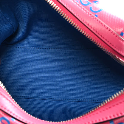 Gucci Calfskin GG Tennis Bi-Color Embossed Mini Duffle Bag Modern Fucsia Modern Blue 5 of 11