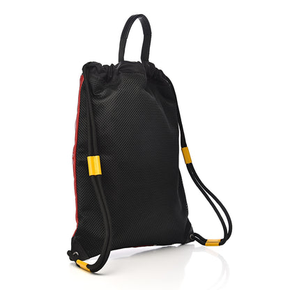Givenchy Grained Calfskin Logo Drawstring Backpack Red Black 3 of 9