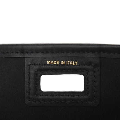 Fendi Glazed Fabric Vitello Century FF 1974 Stamp Patch Mini Peekaboo Defender Cover Mogano Panna Black 7 of 10