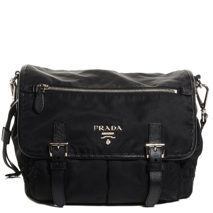 Prada Tessuto Nylon Messenger Bag Nero Black 1 of 10