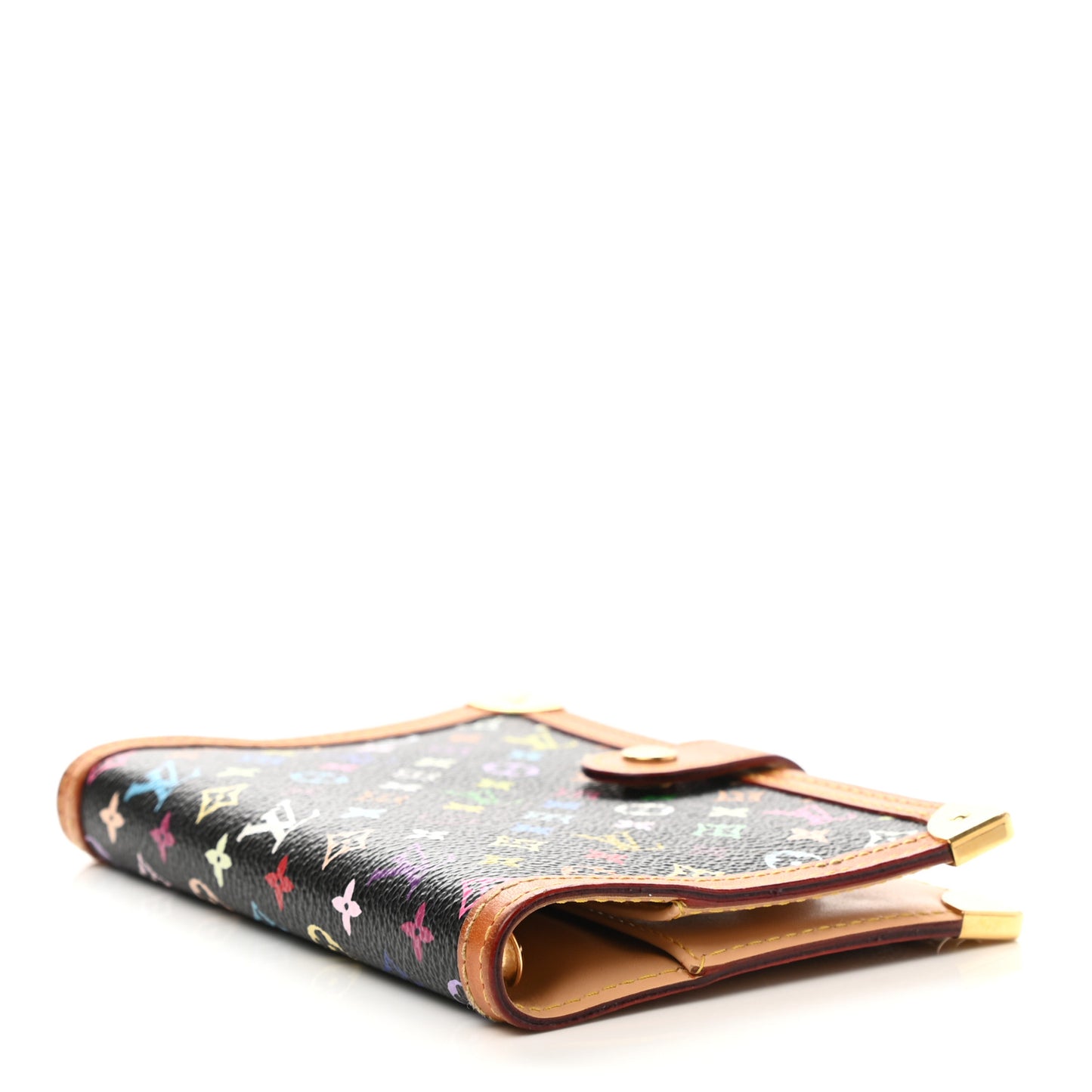 Monogram Multicolor Small Ring Agenda Cover Black