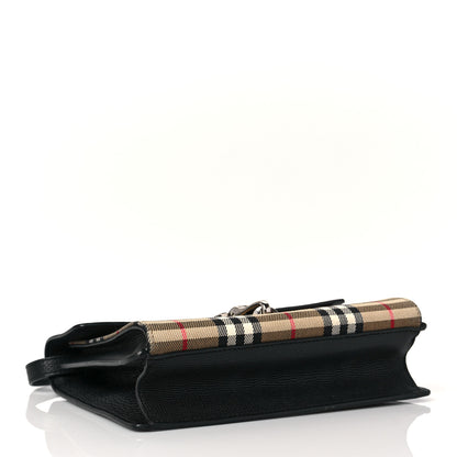 Burberry Derby Calfskin Vintage Check Small Macken Crossbody Bag Black 4 of 9