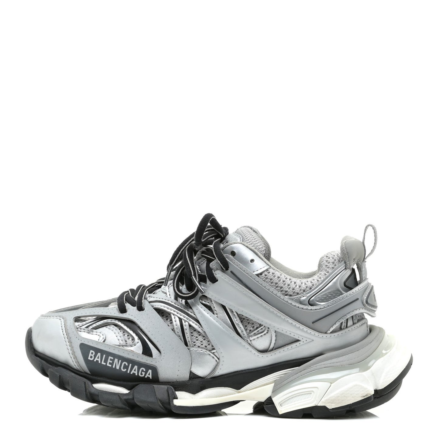 Mesh Nylon Womens Track Sneakers 36 Silver