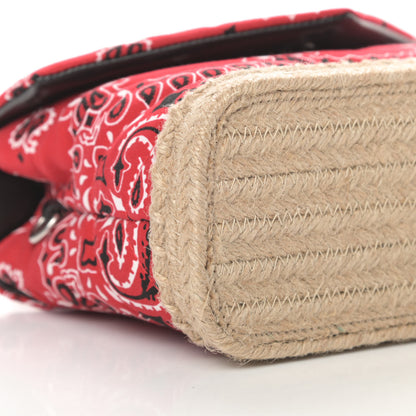 Saint Laurent Cotton Bandana Y Quilted Monogram Toy Loulou Crossbody Bag Red 10 of 11