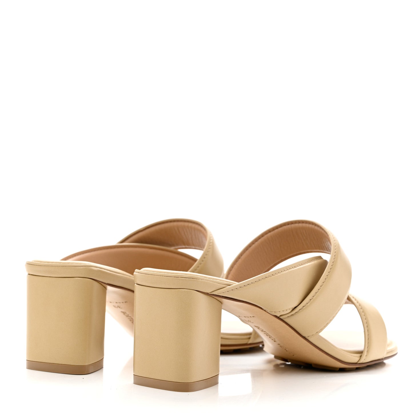 Vienna Calfskin The Band Cross Strap Mule Sandals 39 Cane Sugar