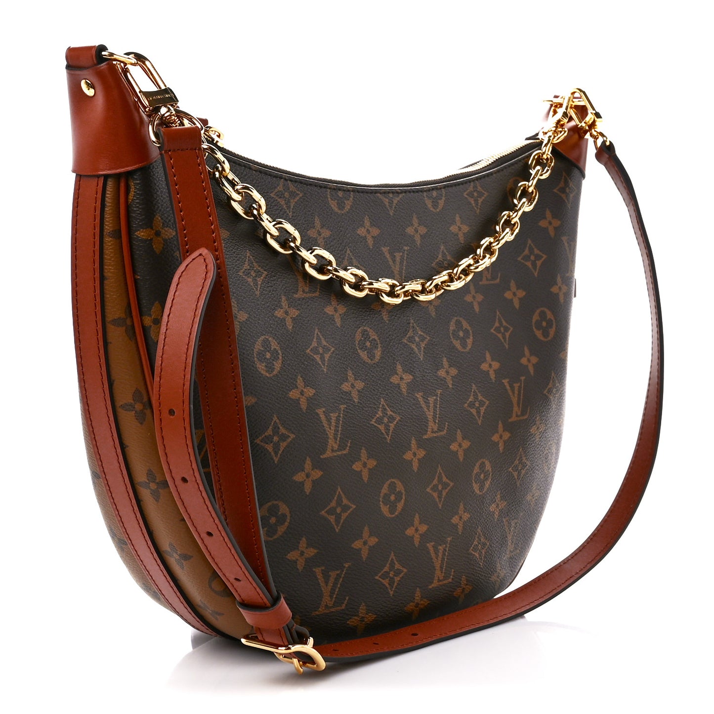 Reverse Monogram Loop Hobo