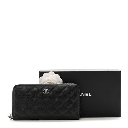 Chanel Caviar Quilted Large Gusset Zip Around Wallet Black 12 of 12