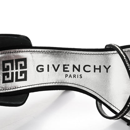Givenchy Goatskin Studded Nicole Heel Sandals 36 Black 7 of 8